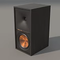 Modern Black Home Entertainment Speaker With Copper Woofer Design