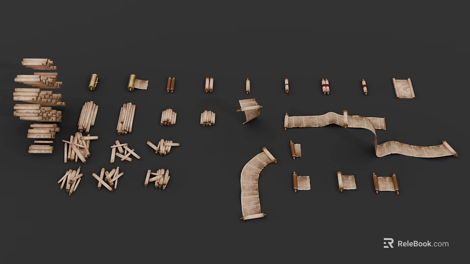 Wooden Craft Parts With Various Shapes For DIY Model Assembly Project 3d model 