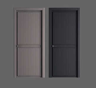 Modern door single door 3d model