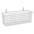 Metal Wire Storage Baskets Wall Mounted Design with Hanging Hooks for Home Organizing