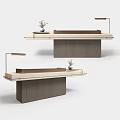 New Chinese Reception Front Desk Japanese Reception Front Desk Club Front Desk Sales Office Front Desk Hotel Front Desk 3d model