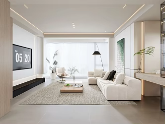 modern living room 3d model