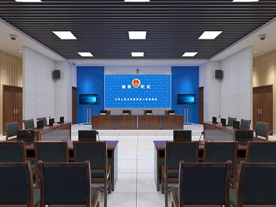 Modern Hearing Room 3d model