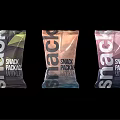 Colorful Snack Packages Collection With Three Assorted Colors And Modern Design