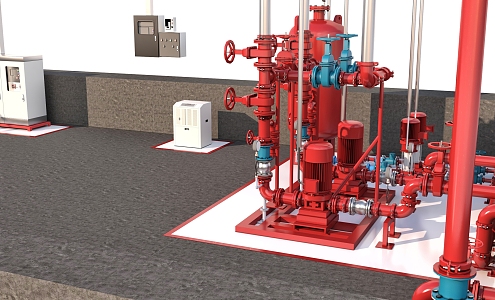 Industrial Equipment Pipeline Valve Control Cabinet 3d model