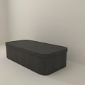 Modern Dark Wood Coffee Table With Rectangular Shape And Smooth Surface Design 3d model