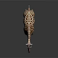 Realistic Giraffe Standing With Long Neck And Spotted Brown White Fur Pattern 3d model