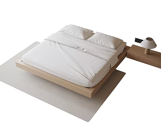 Modern bed without back 3d model