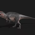 3D Rendered Tyrannosaurus Rex Dinosaur With Open Mouth Gray Body And Fierce Posture