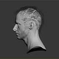 3D Man Head Model With Realistic Facial Details And Smooth Sculpted Surface