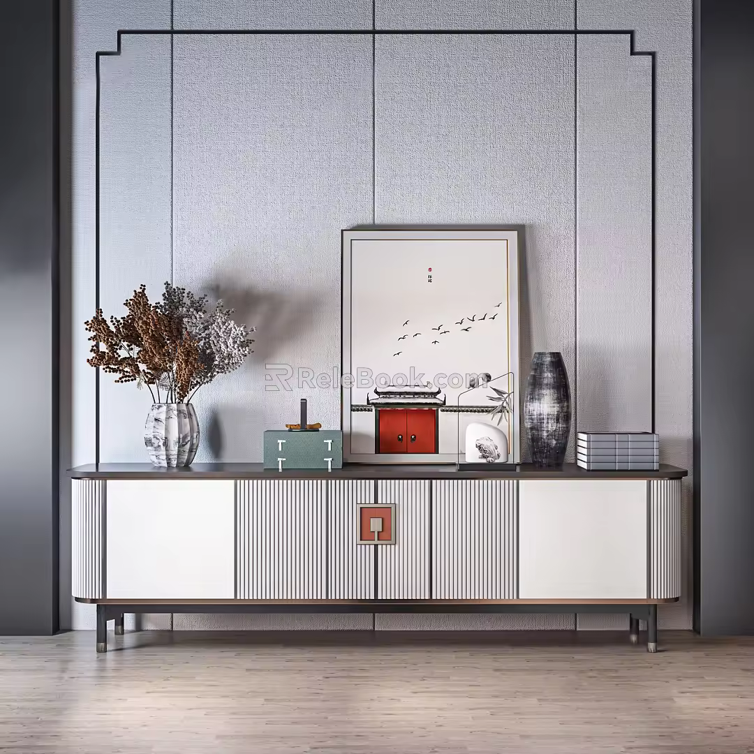 New Chinese TV Cabinet 3d model