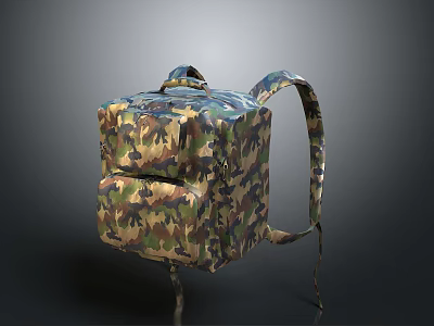 Camouflage Backpack With Stylish Design And Durable Material For Everyday Use 3d model