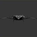 Futuristic Interstellar Spacecraft With Sleek Gray Body And Orange Accents
