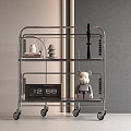 Modern trolley shelf floor type 3d model