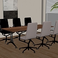 Modern Conference Table Modern Conference Table and Chair Combination Meeting Room 3d model