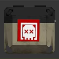 Modern Household Storage Box With Black And Beige Design Red Accents And Labels