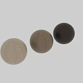 Light Wood Grain Interior Wall with Natural Texture and Light Sphere Decoration