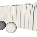 Beige Linen Window Curtains With Pleated Top For Home Decor Design