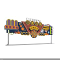 Iron Art Vintage Market Sign With Neon Lights And Decor