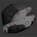 SPARTAN 05 Black And Gray Tactical Helmet With White Logos Red Accents And Bottom Ventilation