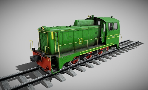 train steam train railway tram rail car 3d model