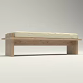 Modern Wooden Sofa Bench with Light Cushion and Sturdy Frame Design