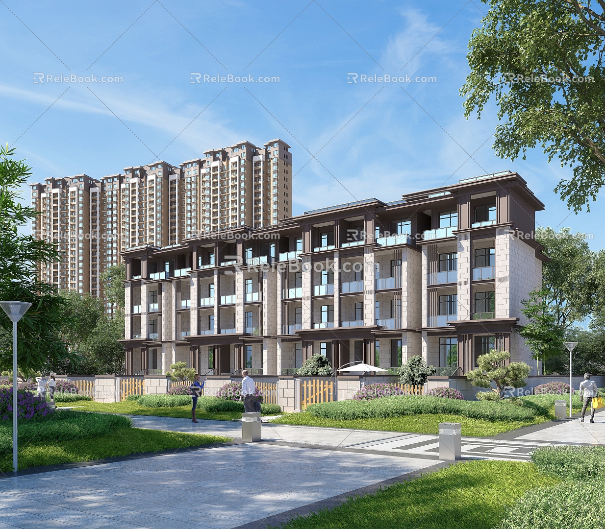 New Chinese Townhouse 3d model