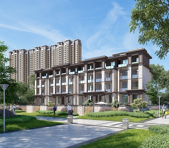 New Chinese Townhouse 3d model