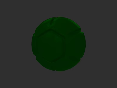 Military Green Spherical Weapon With Tactical Design And Textured Surface 3d model