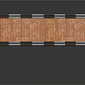 Stylish Wooden Bench With Paw And Bone Patterns On Decorative Metal Frame