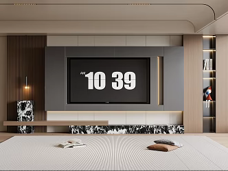 Modern TV background wall ornaments 3d model