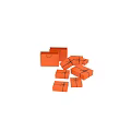 Decorative Orange Gift Boxes and Shopping Bags with Black Ribbons for Everyday Use