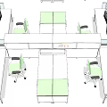 Modern Office Workspace With Multiple Desks Ergonomic Chairs Computers And Organized Layout