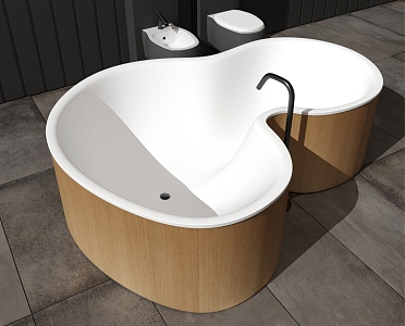 shaped bathtub tub 3d model