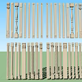 European Roman Column Roman Column Combination 3d model