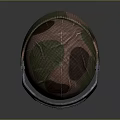 Camouflage Painted Military Helmet With Metal Face Shield And Straps