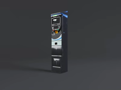 Commercial Self Service Payment Kiosk With Modern Design And Touchscreen Interface 3d model