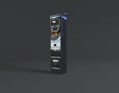 Commercial Self Service Payment Kiosk With Modern Design And Touchscreen Interface 3d model