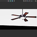 classical ceiling fan classical ceiling fan 3d model