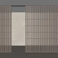 Japanese-style partition screen partition 3d model