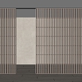 Japanese-style partition screen partition 3d model