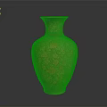 Decorative Ceramic Vase With Green Orange Floral Patterns For Home Decoration