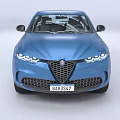 Blue Modern SUV With Stylish Exterior LED Headlights And Multi Spoke Wheels