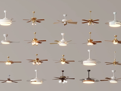 Modern ceiling fan light 3d model