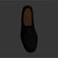 Black Leather Shoes With Brown Laces And Red Sole Classic Design