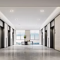 modern elevator hall elevator 3d model