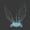 Game Movie Character With Metallic Armor And Large Black Wings In Dark Fantasy Style