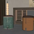 New Chinese Stool Combination 3d model