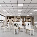 Modern Studio Art Classroom 3d model