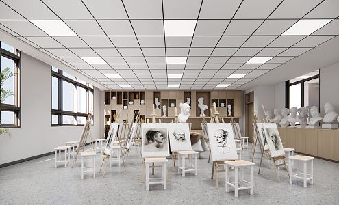 Modern Studio Art Classroom 3d model